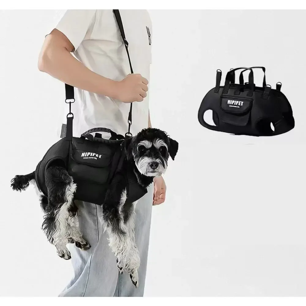 2-in-1 Pet Dog Cat Harness Carrier Leash Set Breathable Portable Bag